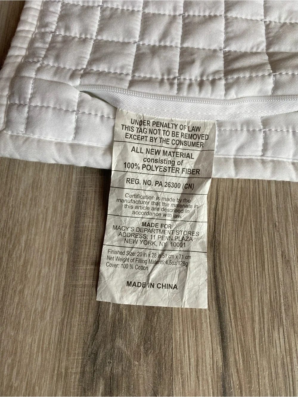 Hotel Collection Quilted White Pillow Sham